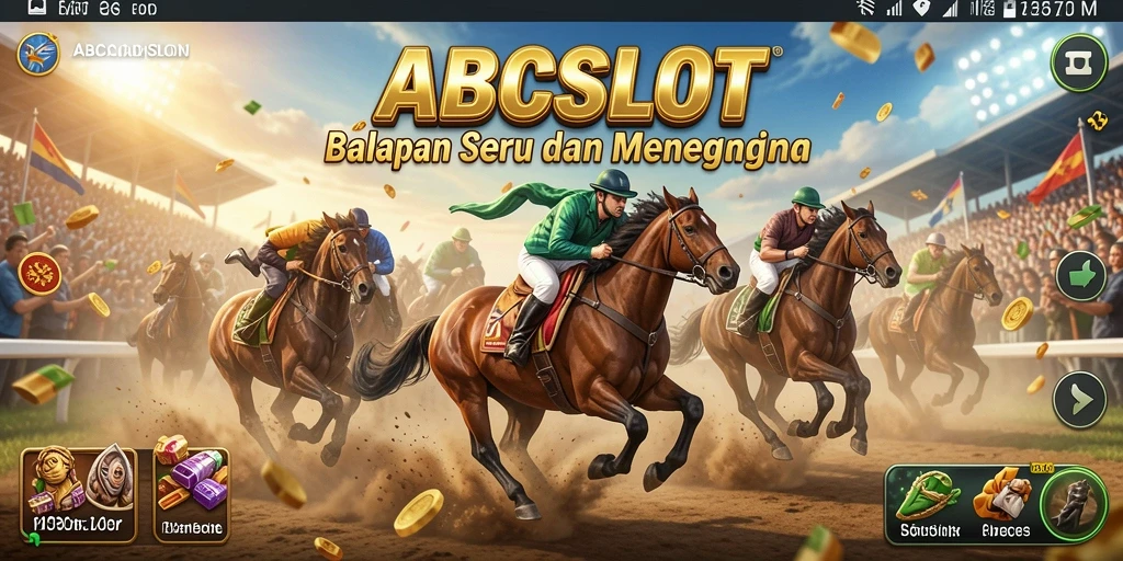Tampilan gameplay balapan yang mendebarkan di ABCSLOT.