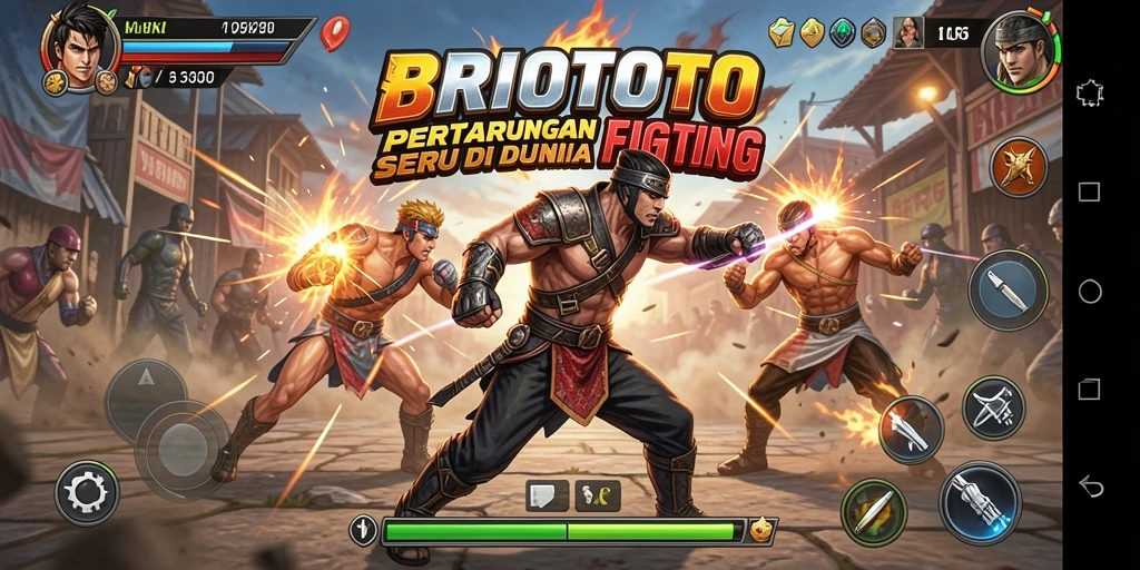 Gameplay seru bertarung di BRIOTOTO.