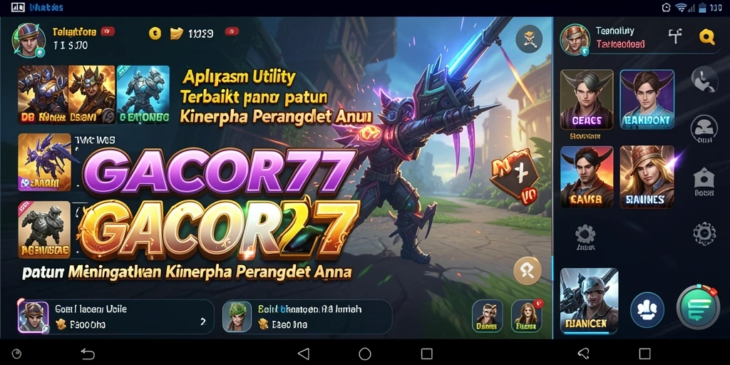 Tampilan antarmuka GACOR77 yang bersih dan fungsional.