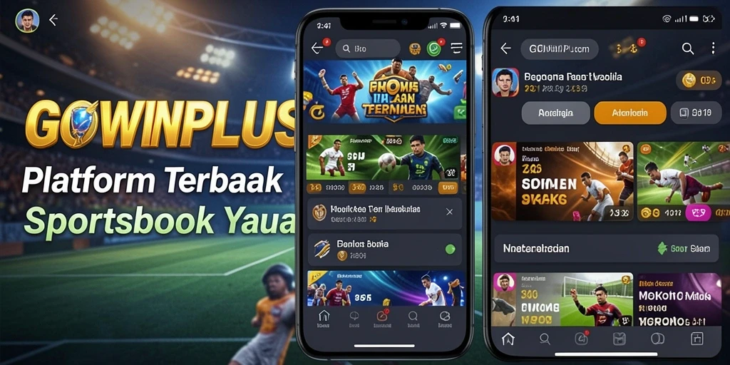 Screenshot GOWINPLUS menampilkan antarmuka taruhan olahraga yang menarik.