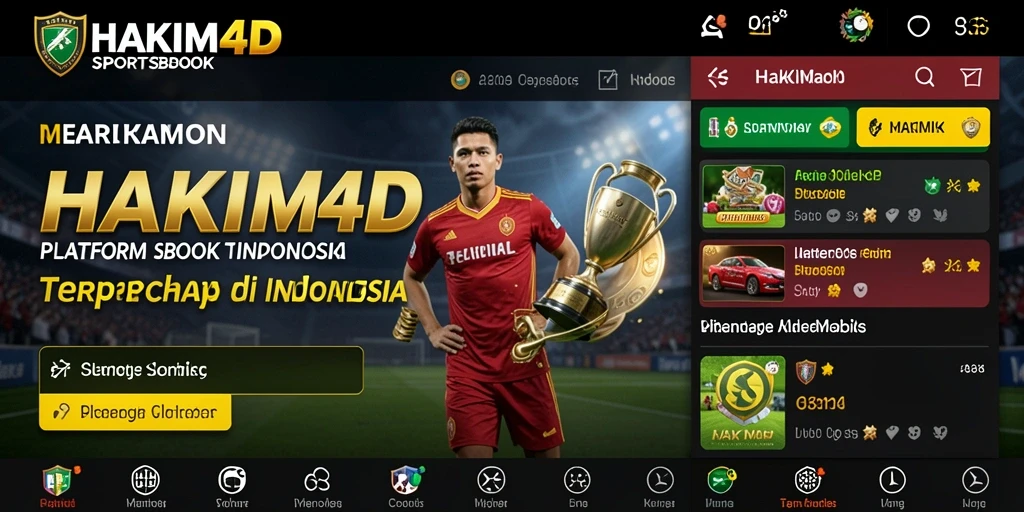 Screenshot HAKIM4D menampilkan tampilan aplikasi sportsbook yang menarik dan interaktif.