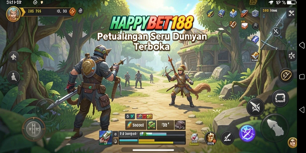 Tampilan gameplay seru di dunia terbuka HAPPYBET188.