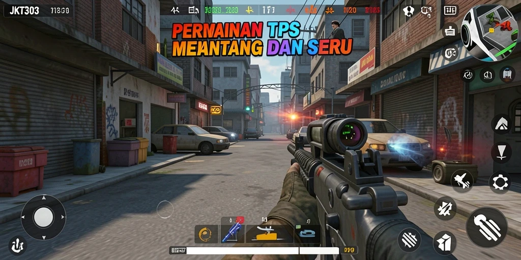 Tampilan gameplay memukau dalam JKT303 yang penuh aksi.