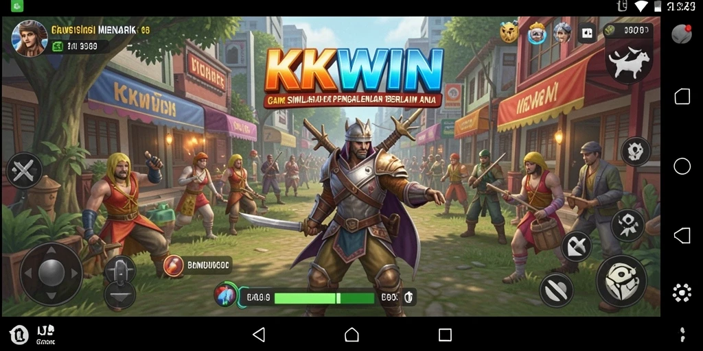 Screenshot gameplay KKWIN menampilkan aksi simulasi yang mendebarkan.