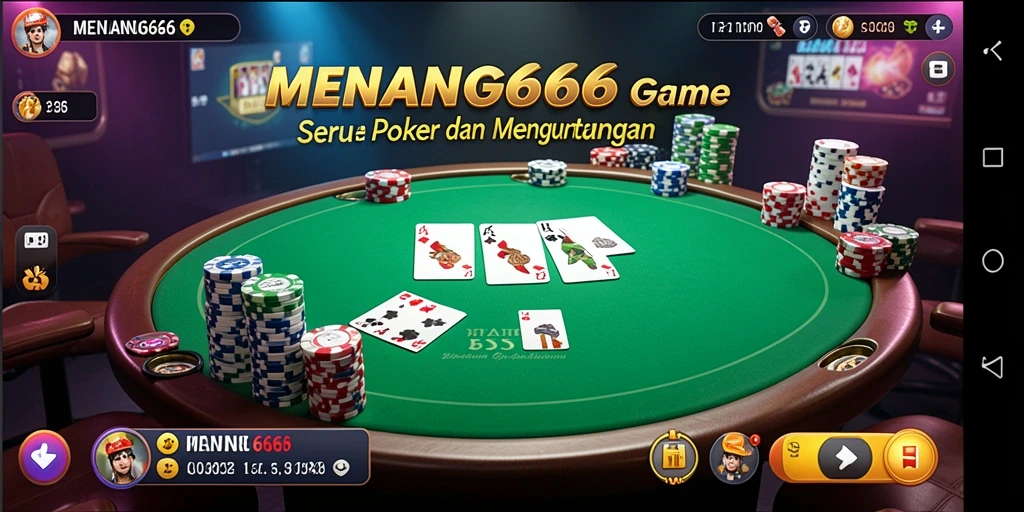 Tampilan gameplay Poker yang seru dan menarik dari MENANG666.