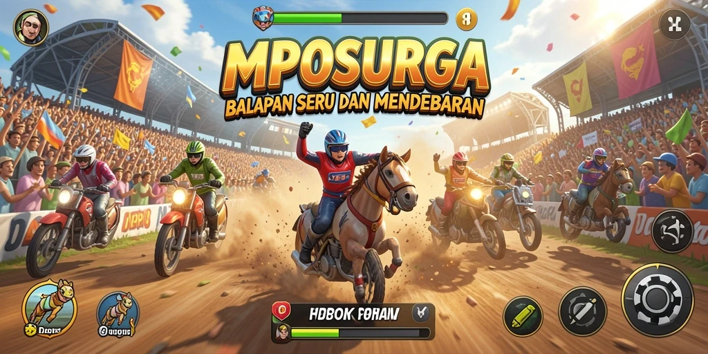 Tampilan gameplay seru dalam MPOSURGA yang memacu adrenalin.