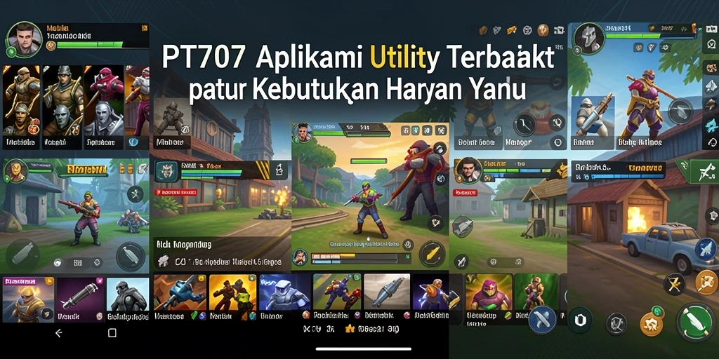 Tampilan utama PT707 dengan fitur-fitur utility yang intuitif.
