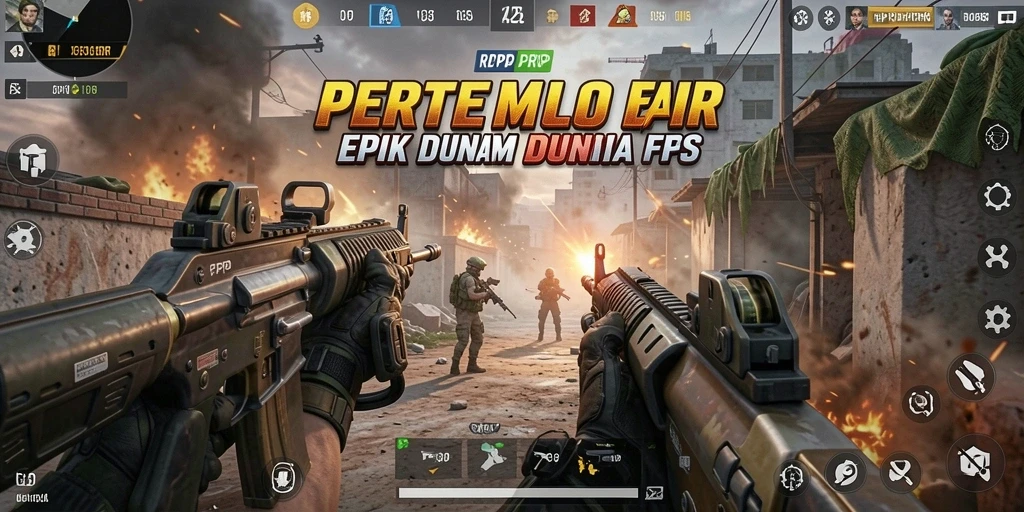 Tampilan gameplay FPS yang mendebarkan dalam RPRPRP.