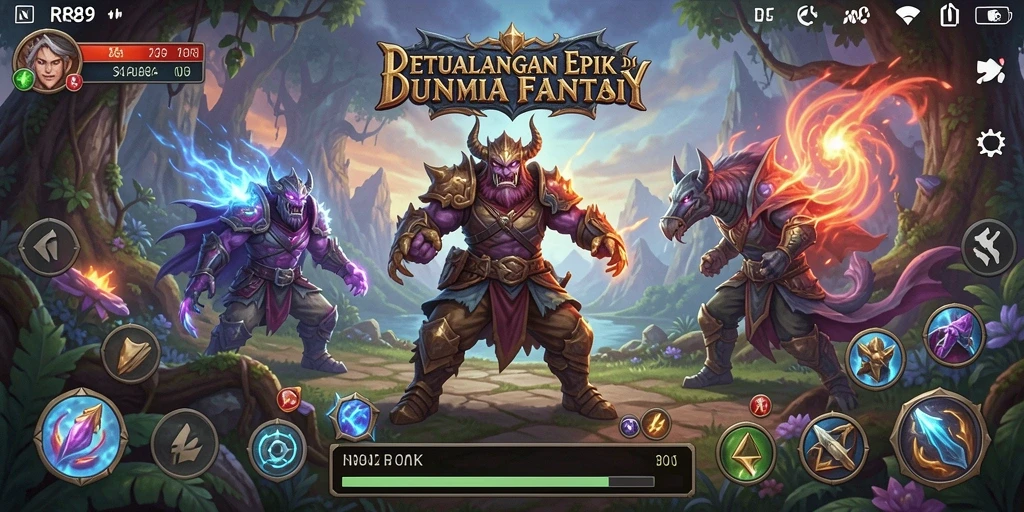 Tampilan gameplay RR89 yang epik dalam dunia RPG.