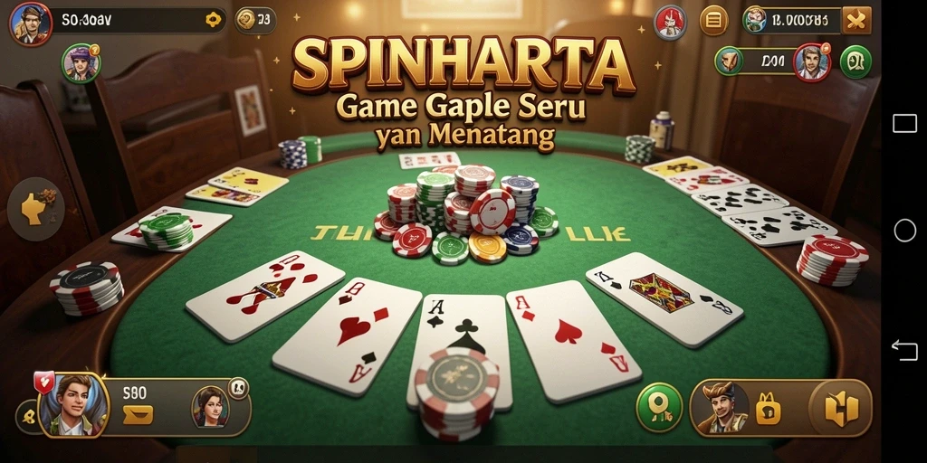 Tampilan gameplay SPINHARTA yang menarik dan interaktif.